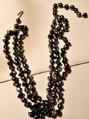 Green Stone Chip & Aurora Crystal Bead Necklace